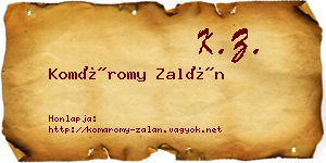 Komáromy Zalán névjegykártya