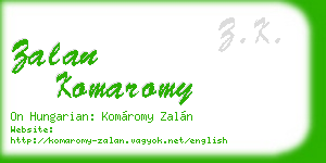 zalan komaromy business card
