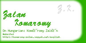 zalan komaromy business card